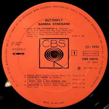LP Barbra Streisand: Butterfly