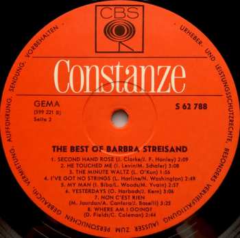 LP Barbra Streisand: The Best Of Barbra Streisand