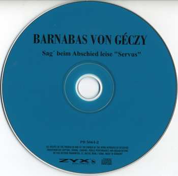 CD Barnabas Von Géczy Und Sein Orchester: Sag' Beim Abschied Leise "Servus"