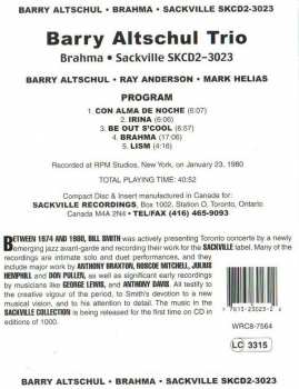 CD Barry Altschul Trio: Brahma