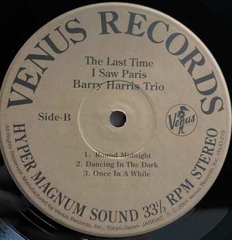LP Barry Harris Trio: The Last Time I Saw Paris LTD