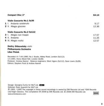 2CD Béla Bartók: Piano Concertos • Violin Concertos