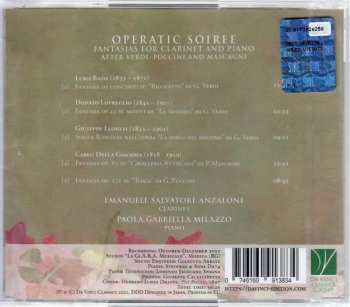 CD Luigi Bassi: Operatic Soiree Fantasias For Clarinet And Piano After Verdi, Puccini And Mascagni