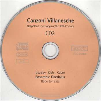 2CD Marco Beasley: Canzoni Villanesche (Neapolitan Love Songs Of The 16th Century)