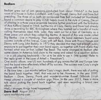 CD Bedlam: Live In Binghampton 1974