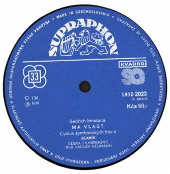 2LP The Czech Philharmonic Orchestra: Má Vlast (2xLP)