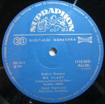 2LP The Czech Philharmonic Orchestra: Má Vlast
