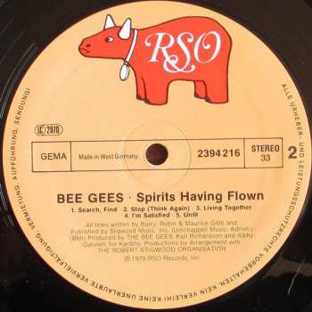 LP Bee Gees: Spirits Having Flown