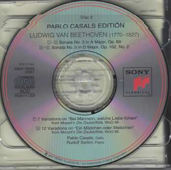 2CD Ludwig van Beethoven: The Complete Cello Sonatas, Variations On Themes From Mozart's "Die Zauberflöte"