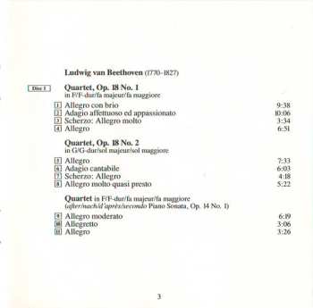 3CD Ludwig van Beethoven: The Early String Quartets: Op. 18 Nos. 1-6 • Quintet Op. 29 • Quartet Op. 14 No. 1
