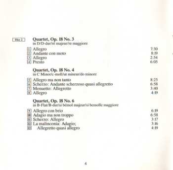 3CD Ludwig van Beethoven: The Early String Quartets: Op. 18 Nos. 1-6 • Quintet Op. 29 • Quartet Op. 14 No. 1
