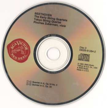 3CD Ludwig van Beethoven: The Early String Quartets: Op. 18 Nos. 1-6 • Quintet Op. 29 • Quartet Op. 14 No. 1
