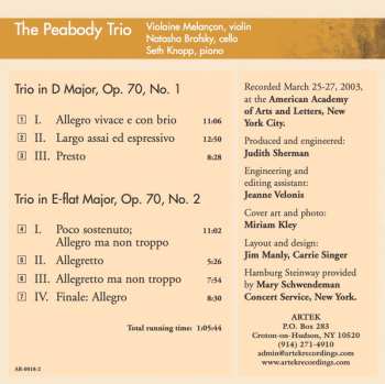 CD Ludwig van Beethoven: Trios, Opus 70