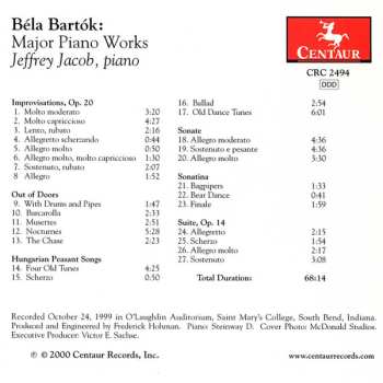 CD Béla Bartók: Major Piano Works