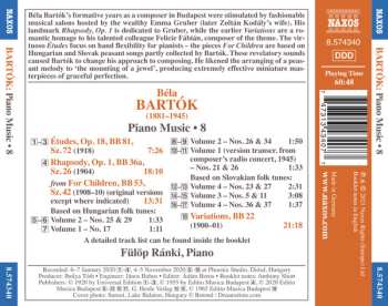 CD Béla Bartók: Rhapsody • Variations For Children • Études