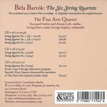3CD/Box Set Béla Bartók: The Six String Quartets