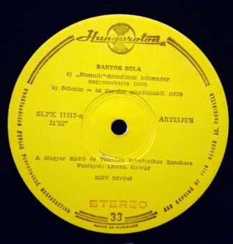 CD Béla Bartók: Scherzo - O.s.t.