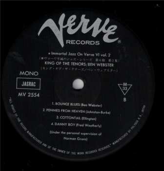 LP Ben Webster: King Of The Tenors