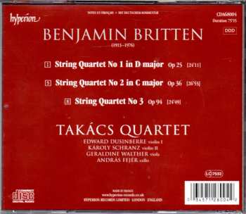 CD Benjamin Britten: String Quartets 1, 2 & 3