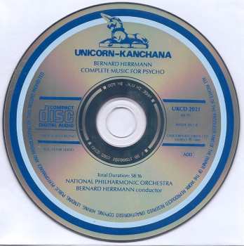 CD Bernard Herrmann: Psycho (Complete Music For Alfred Hitchcock's Classic Suspense Thriller)