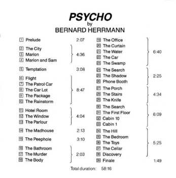 CD Bernard Herrmann: Psycho (Complete Music For Alfred Hitchcock's Classic Suspense Thriller)