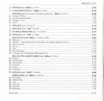 CD Heinrich Ignaz Franz Biber: Sonate À 3, À 4, À 6, Laetatus Sum, Sonata À 6 "Die Pauern Kirchfartt Genandt", In Sole Postuisti, Battalia, Balletti Lamentabili, Serenada À 5