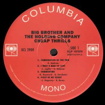 LP Big Brother & The Holding Company: Cheap Thrills LTD | NUM