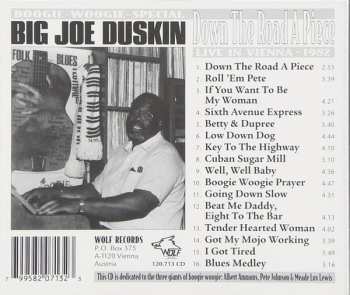 CD Big Joe Duskin: Down The Road A Piece - Live In Vienna - 1982