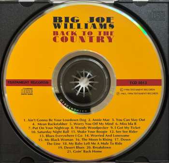 CD Big Joe Williams: Back To The Country 