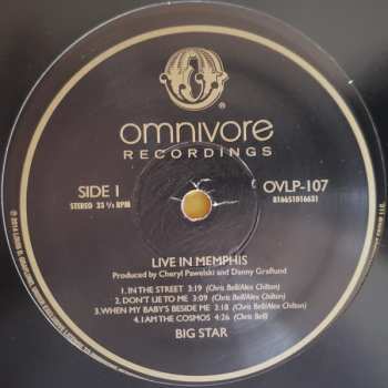 2LP Big Star: Live In Memphis CLR