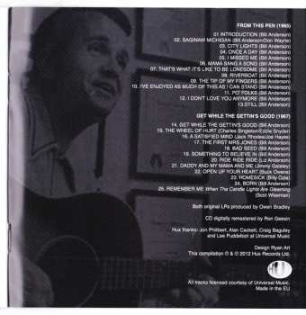 CD Bill Anderson: From This Pen / Get While The Gettin's Good
