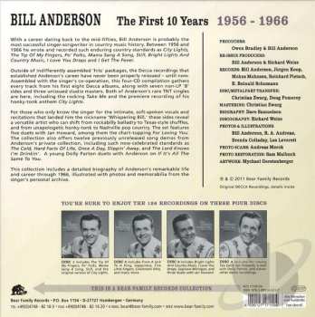 4CD/Box Set Bill Anderson: The First 10 Years, 1956-1966