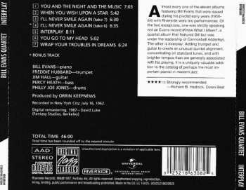 CD Bill Evans: Interplay