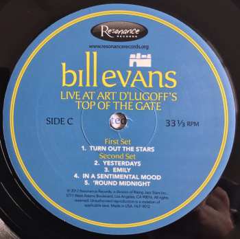 2LP Bill Evans: Live At Art D'Lugoff's Top Of The Gate