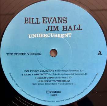 2LP Bill Evans: Undercurrent (The Stereo & Mono Versions) LTD