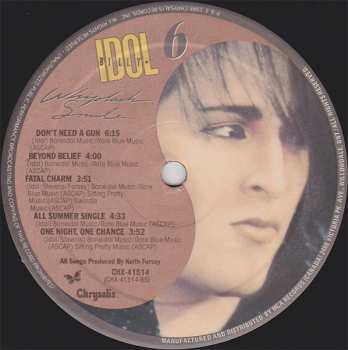 LP Billy Idol: Whiplash Smile