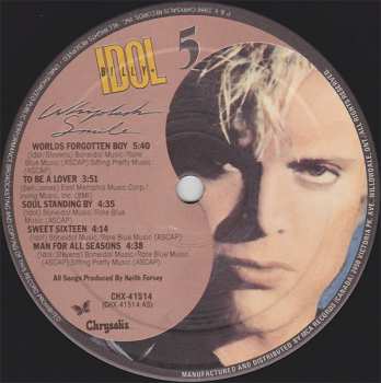 LP Billy Idol: Whiplash Smile