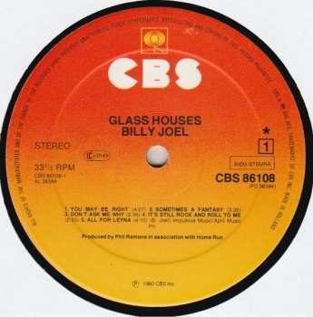 LP Billy Joel: Glass Houses