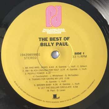 LP Billy Paul: The Best Of Billy Paul