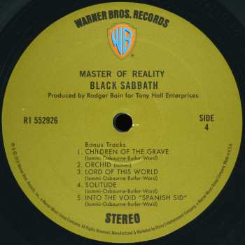 2LP Black Sabbath: Master Of Reality DLX