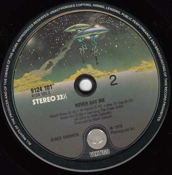 LP Black Sabbath: Never Say Die!