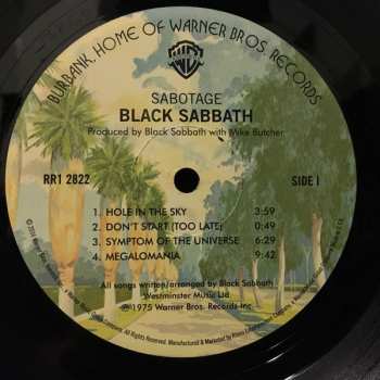 LP Black Sabbath: Sabotage