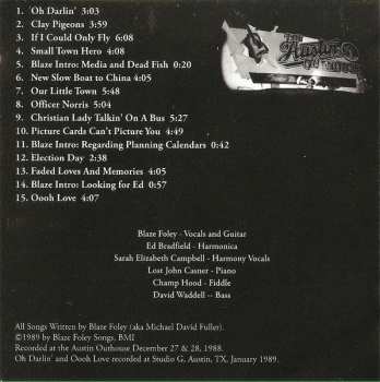 CD Blaze Foley: Live At The Austin Outhouse