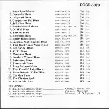 CD Blind Lemon Jefferson: Complete Recorded Works In Chronological Order: Volume 4 (1929)