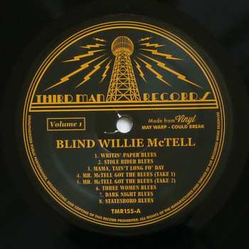 LP Blind Willie McTell: Complete Recorded Works In Chronological Order October 18, 1927 To November 29, 1929 (Volume 1)