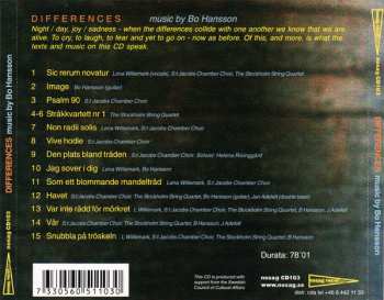 CD S:t Jacobs Kammarkör: Differences - Music By Bo Hansson