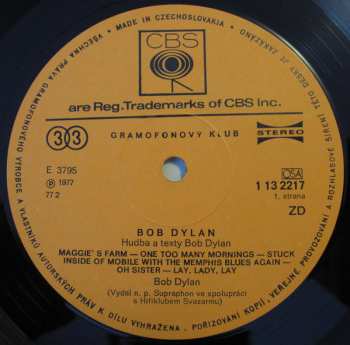 LP Bob Dylan: Hard Rain