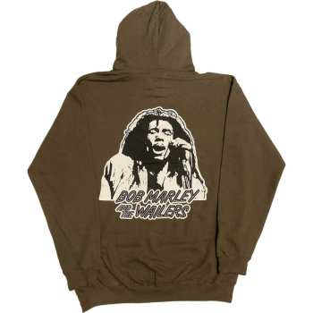 Merch Bob Marley & The Wailers: Bob Marley Unisex Pullover Hoodie: One Love Wailers Mic Photo (back Print & Embroidery) (small) S