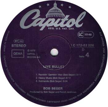 2LP Bob Seger And The Silver Bullet Band: 'Live' Bullet