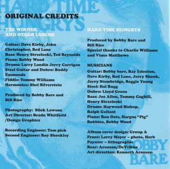 CD Bobby Bare: The Winner And Other Losers / Hard Time Hungrys